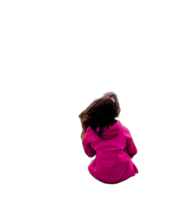 hair, jacket, dress, staff transparent PNG cut-out