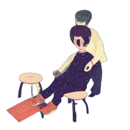 furniture, hat, staff, dress transparent PNG cut-out