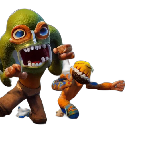 creature, concept art, 3d render, steve transparent PNG cut-out
