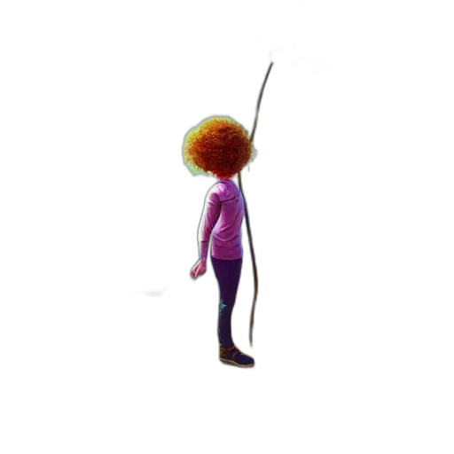 staff, hair, sword, creature transparent PNG cut-out