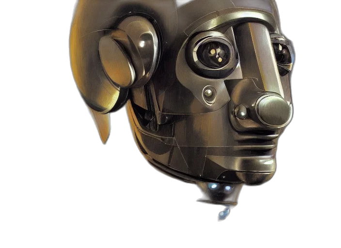 robot, mask, face, 3d render transparent PNG cut-out