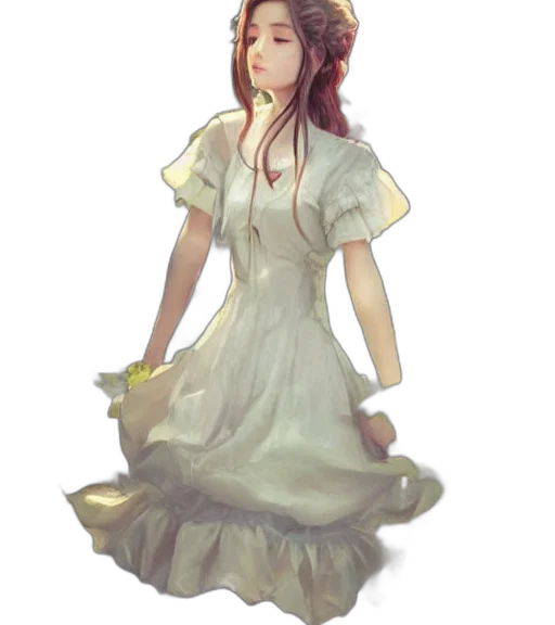 dress, staff, crown, face transparent PNG cut-out