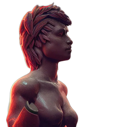 face, crown, hair, 3d render transparent PNG cut-out