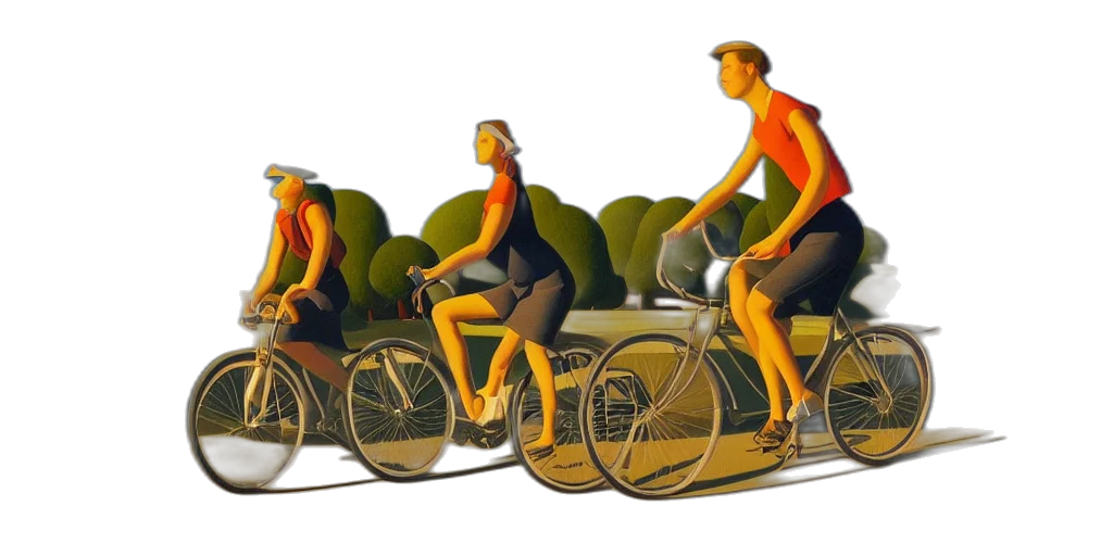 3d render, concept art, photorealistic, biking transparent PNG cut-out