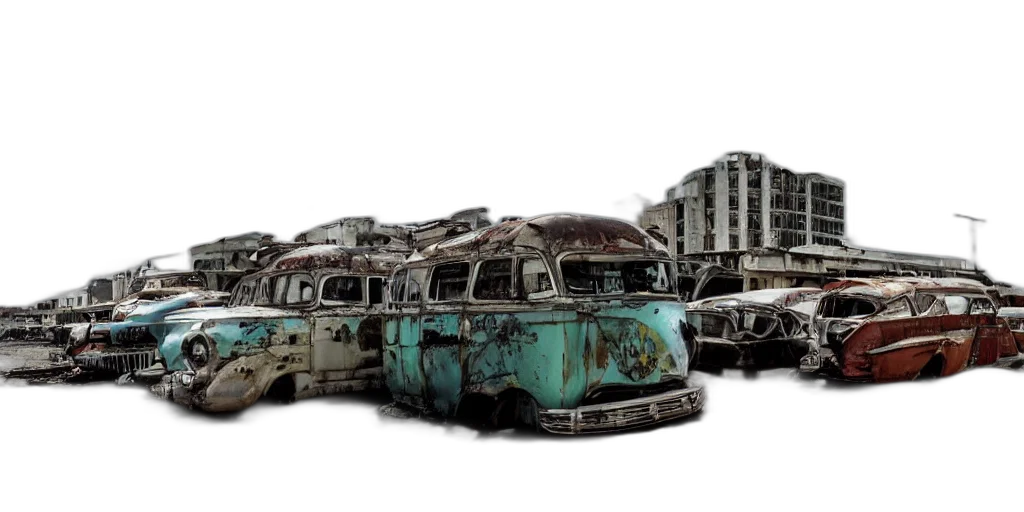 car, building, concept art, 3d render transparent PNG cut-out