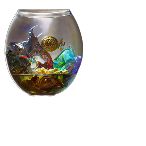 bottle, dragon, jewelry, crown transparent PNG cut-out