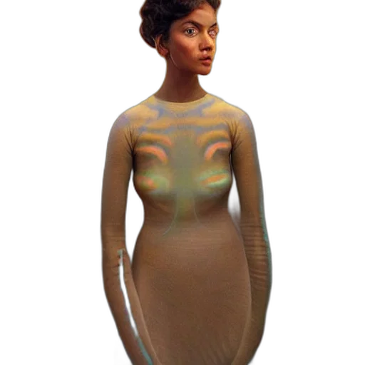 dress, jewelry, robot, creature transparent PNG cut-out