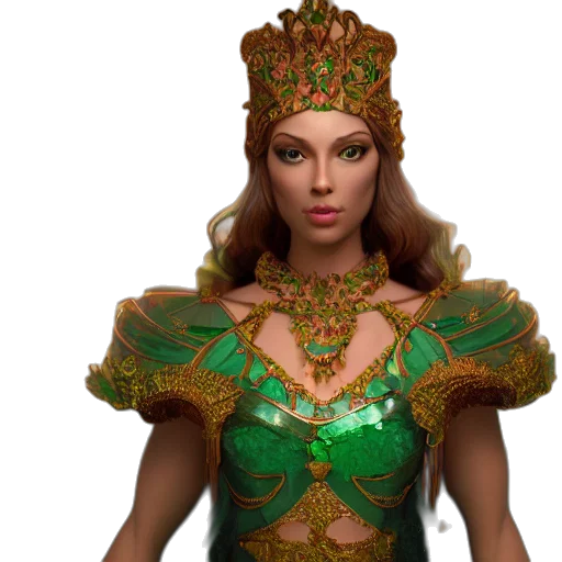 crown, jewelry, 3d render, fantasy art transparent PNG cut-out