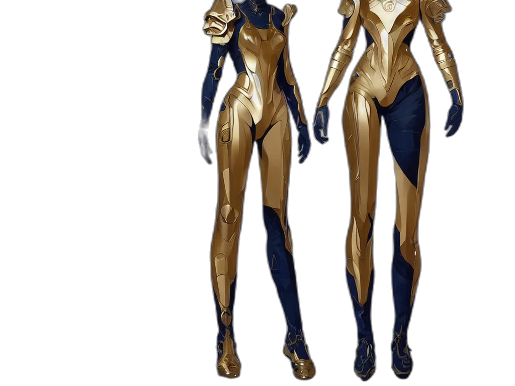 concept art, 3d render, golden, full transparent PNG cut-out