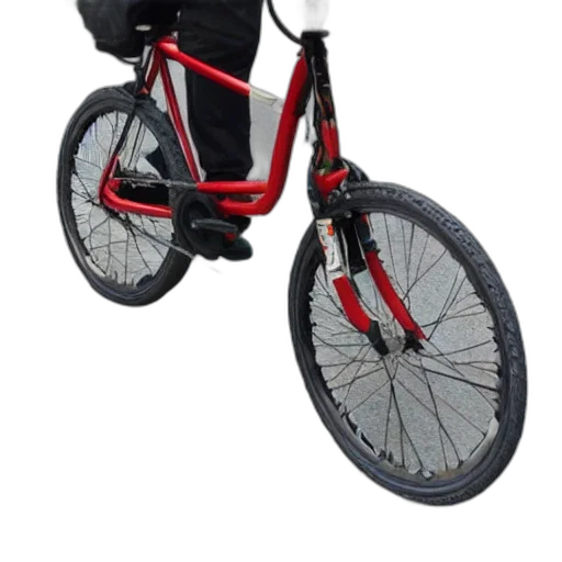 3d render, bicycle, feet, instead transparent PNG cut-out