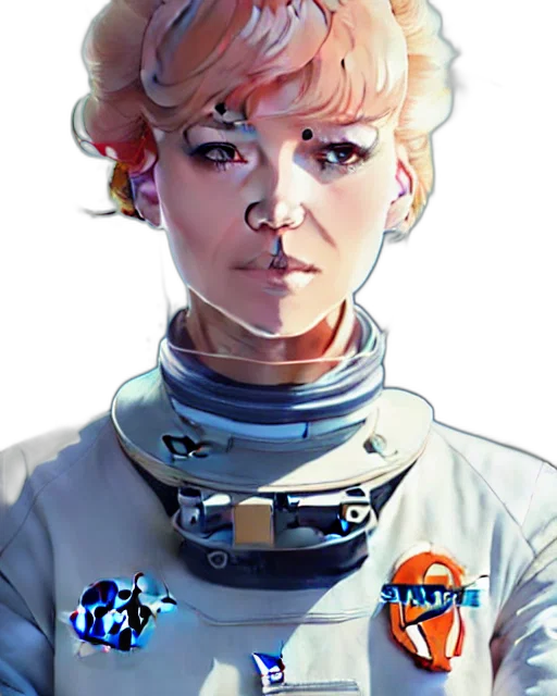 robot, face, jacket, staff transparent PNG cut-out