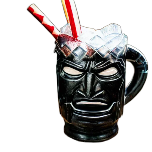 mask, crown, robot, 3d render transparent PNG cut-out