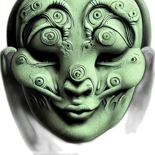 mask, face, jewelry, creature transparent PNG cut-out