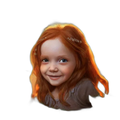 face, hair, photorealistic, concept art transparent PNG cut-out