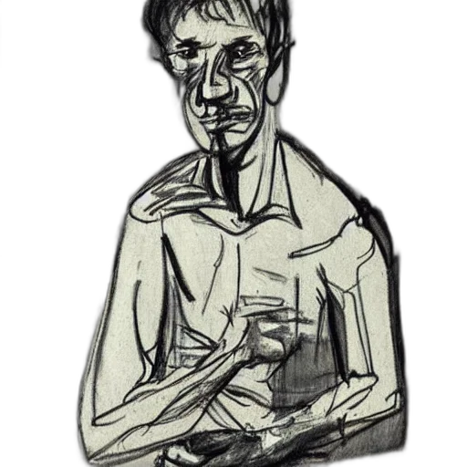 face, staff, jacket, concept art transparent PNG cut-out