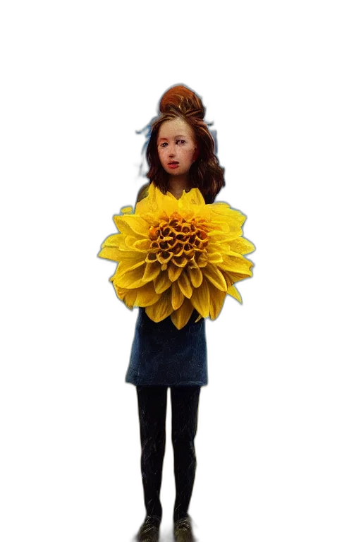 flower, dress, crown, staff transparent PNG cut-out