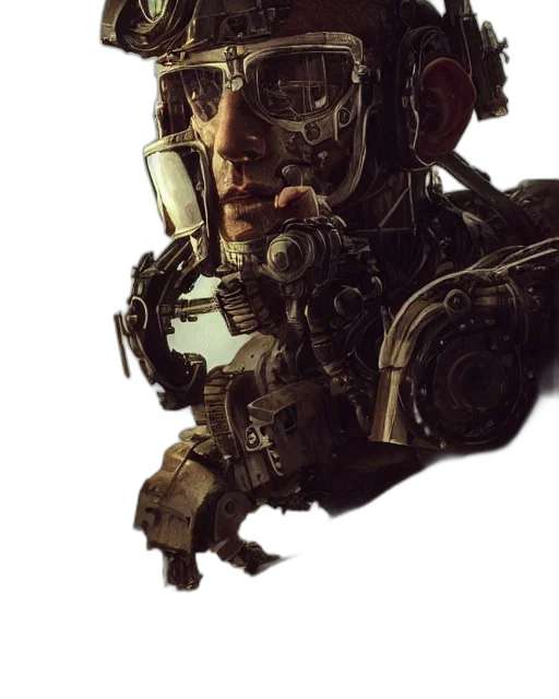 robot, face, mask, weapon transparent PNG cut-out