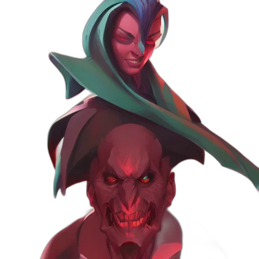 face, mask, staff, creature transparent PNG cut-out