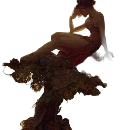 dress, tree, staff, crown transparent PNG cut-out