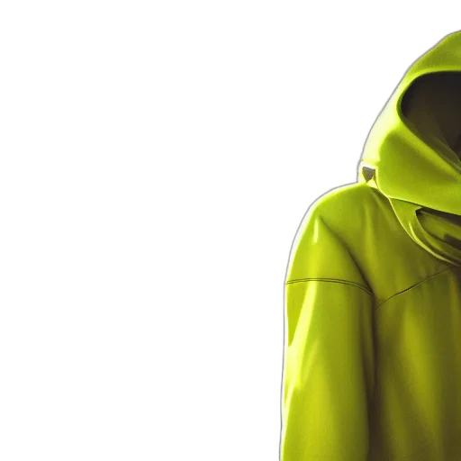 jacket, face, 3d render, concept art transparent PNG cut-out