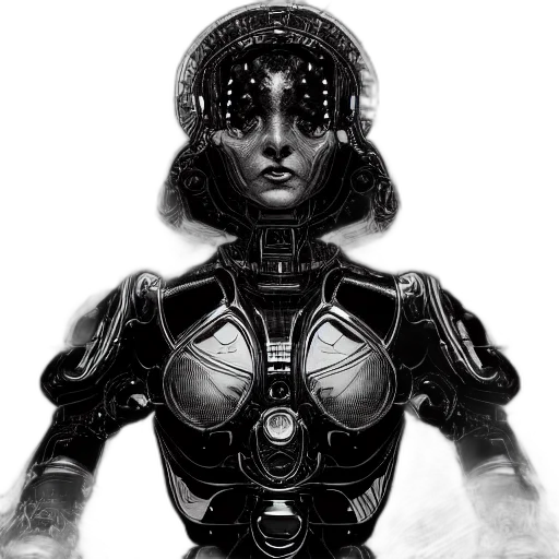 robot, face, dress, concept art transparent PNG cut-out
