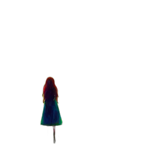 dress, umbrella, hair, staff transparent PNG cut-out