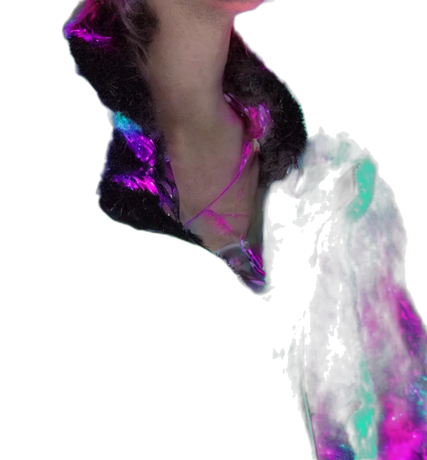 jacket, hair, face, creature transparent PNG cut-out