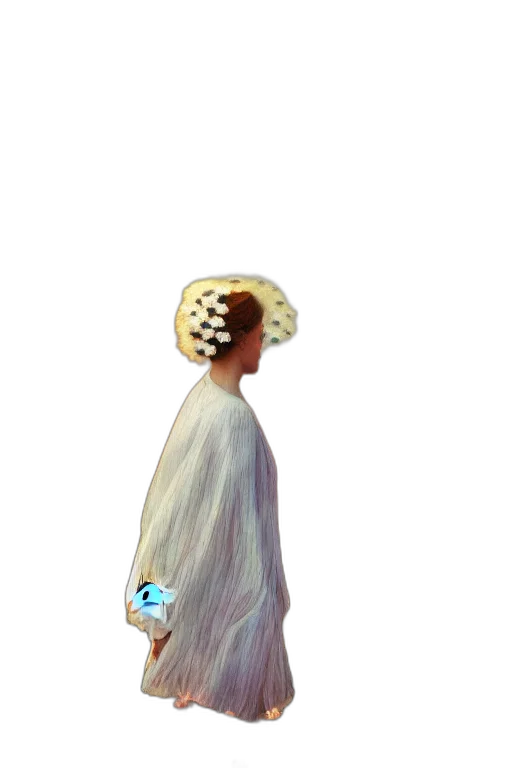 dress, hair, crown, mask transparent PNG cut-out