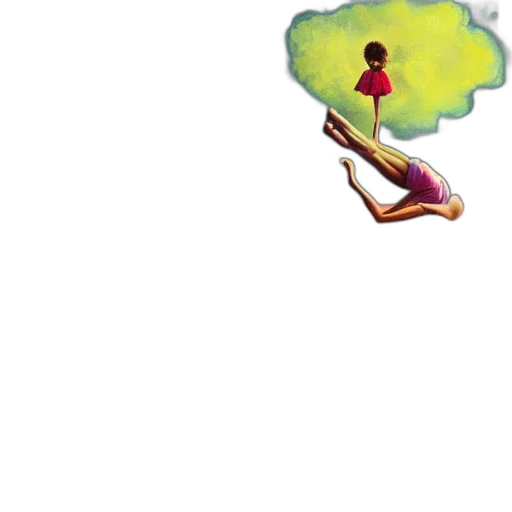 umbrella, staff, creature, hair transparent PNG cut-out