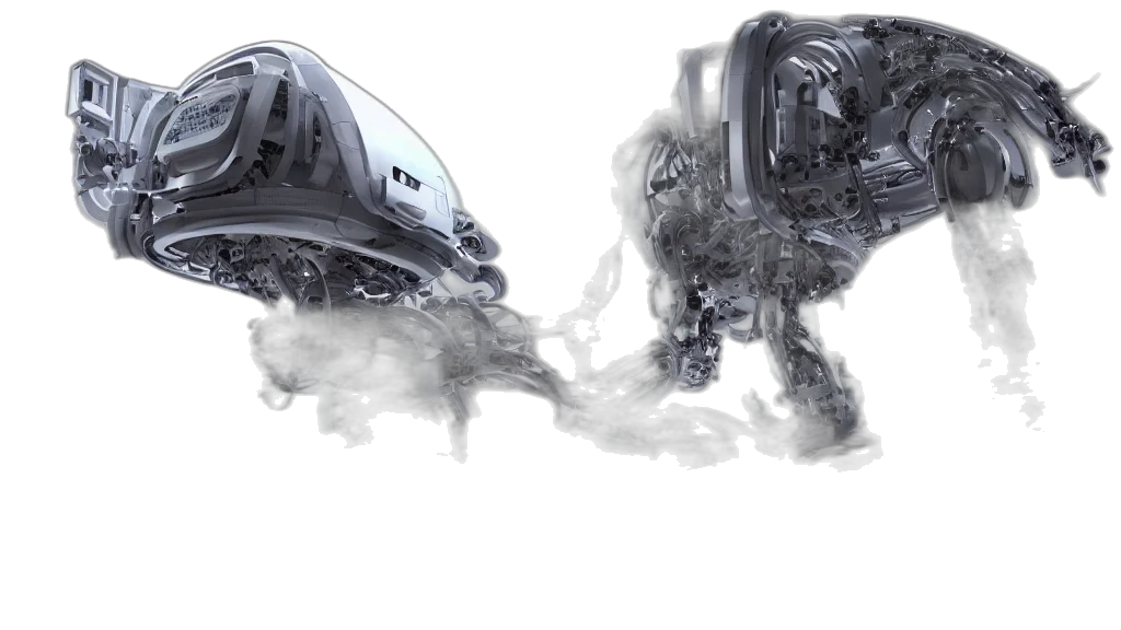 robot, mask, car, concept art transparent PNG cut-out