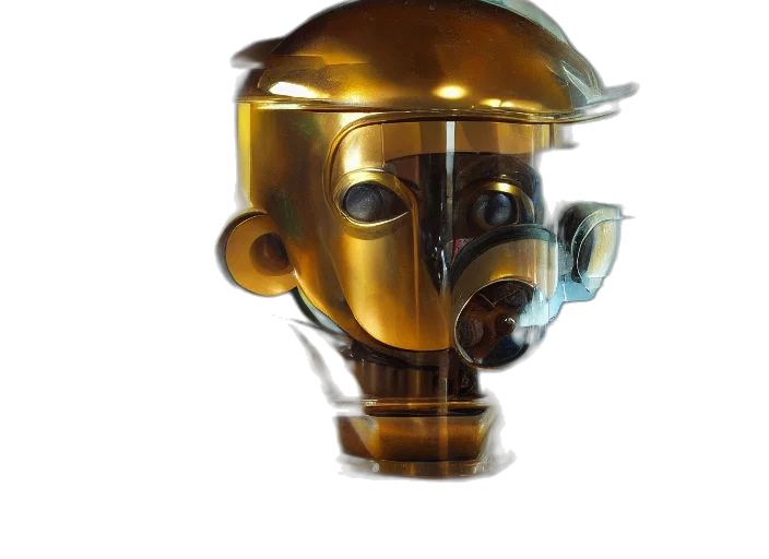mask, robot, face, crown transparent PNG cut-out