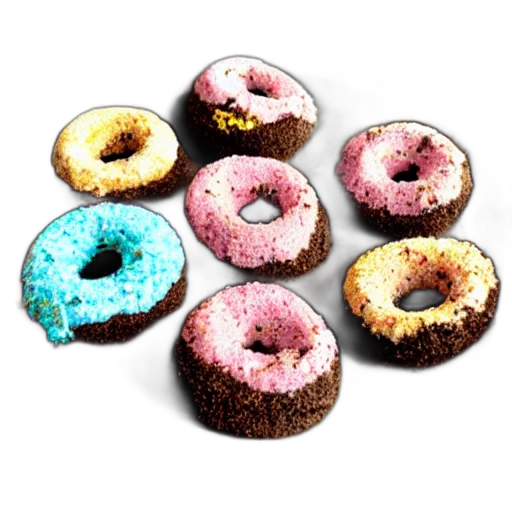 food, 3d render, colorful, pastel transparent PNG cut-out