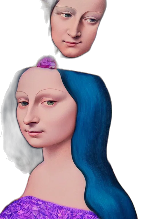 face, mask, crown, hair transparent PNG cut-out