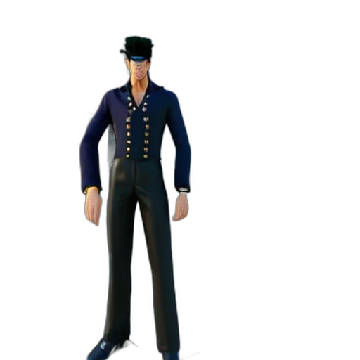 jacket, staff, 3d render, concept art transparent PNG cut-out