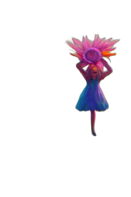 flower, staff, dress, crown transparent PNG cut-out