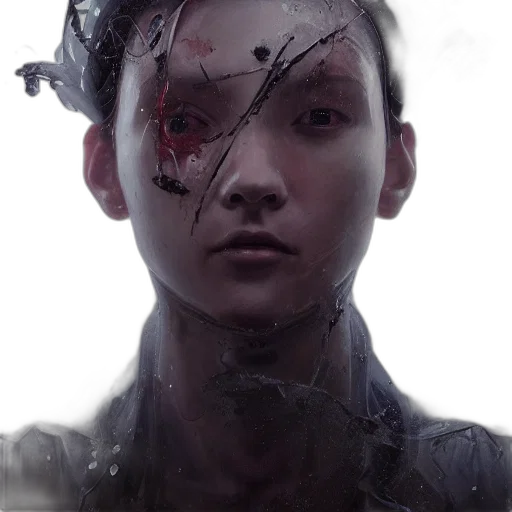 face, mask, robot, creature transparent PNG cut-out