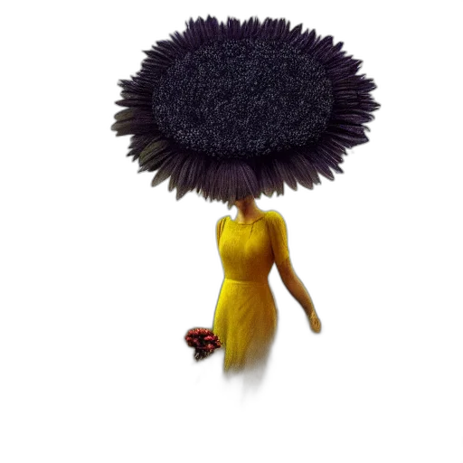 umbrella, hat, hair, dress transparent PNG cut-out