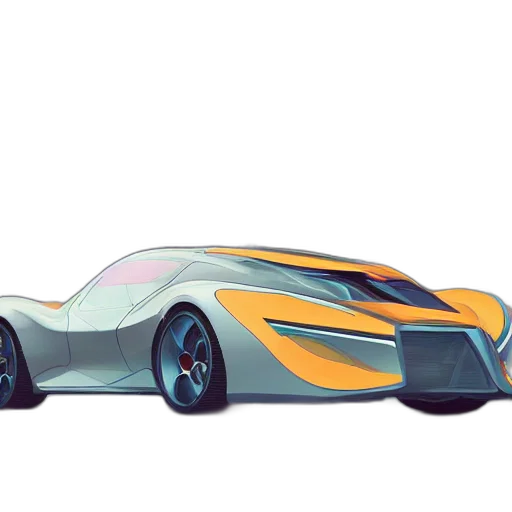 car, concept art, 3d render, photorealistic transparent PNG cut-out