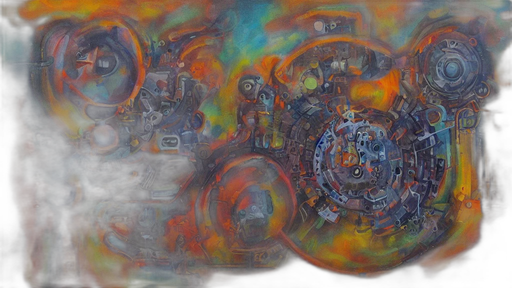 oil painting, photorealistic, concept art, outer space transparent PNG cut-out
