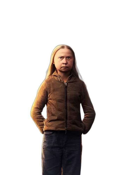 jacket, hair, face, creature transparent PNG cut-out