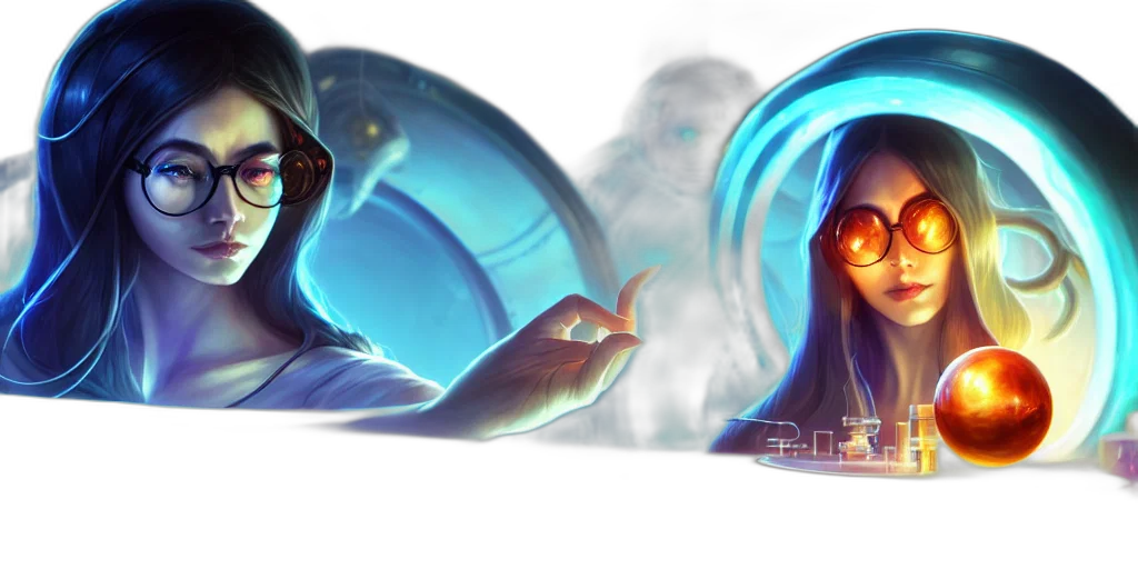 concept art, fantasy art, comic book art, cyberpunk transparent PNG cut-out