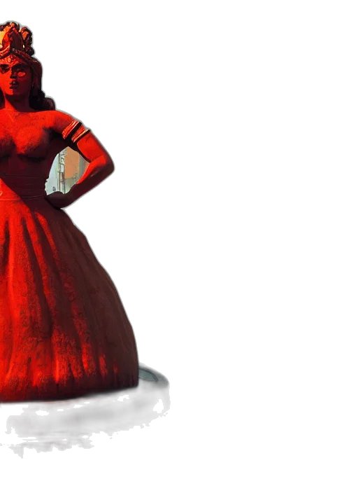 dress, crown, 3d render, concept art transparent PNG cut-out