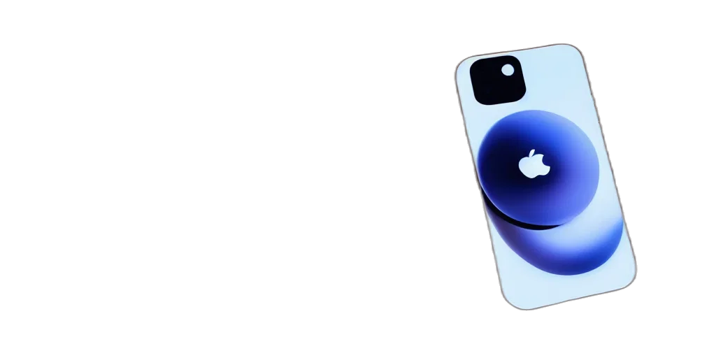 robot, 3d render, vaporwave, iphone transparent PNG cut-out
