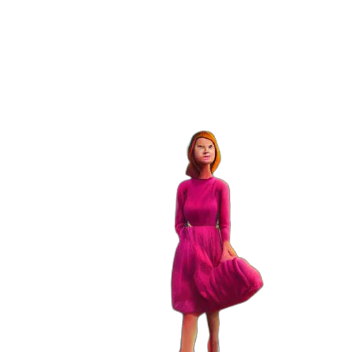 dress, robot, staff, creature transparent PNG cut-out