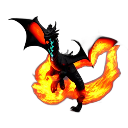 dragon, staff, pixel art, fantasy art transparent PNG cut-out