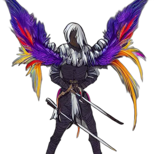 staff, sword, weapon, jacket transparent PNG cut-out