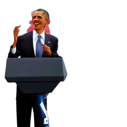 staff, 3d render, president, barack transparent PNG cut-out