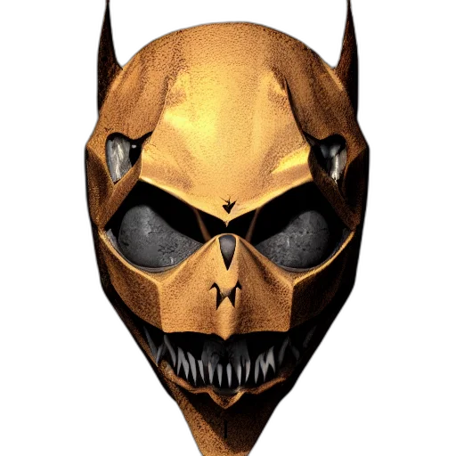 mask, face, concept art, 3d render transparent PNG cut-out