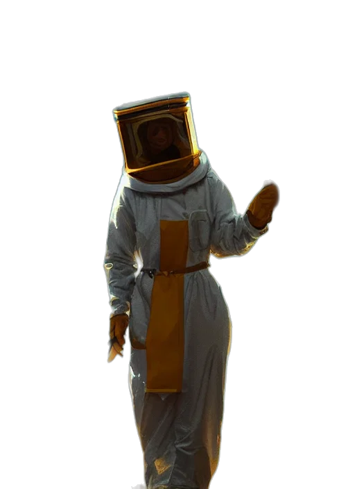 robot, staff, dress, creature transparent PNG cut-out