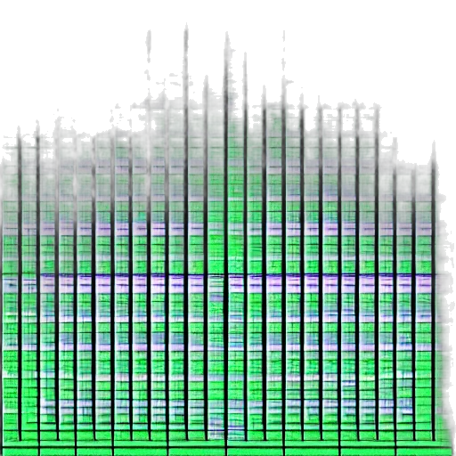 robot, pixel art, vaporwave, green transparent PNG cut-out